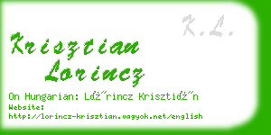 krisztian lorincz business card